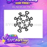 Free black outline virus Free circular pandemic symbol Coronavirus Quotes Free SVG - Instant Download