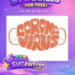 Free Coral Mask Design Free White Virus Particles Coronavirus Quotes Free SVG - Instant Download