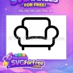Free Relaxed Homer Free Couch Sitting The Simpsons Free SVG - Instant Download