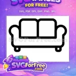 Free Friends Iconic Couch Silhouette Free Group Sitting Central Perk Free SVG - Instant Download