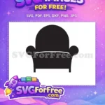 Free Monica's Couch Silhouette Free Iconic Black Friends TV Show Free SVG - Instant Download