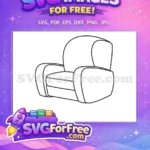 Free Classic Armchair Free Comfortable Lounge Couch Silhouette Free SVG - Instant Download
