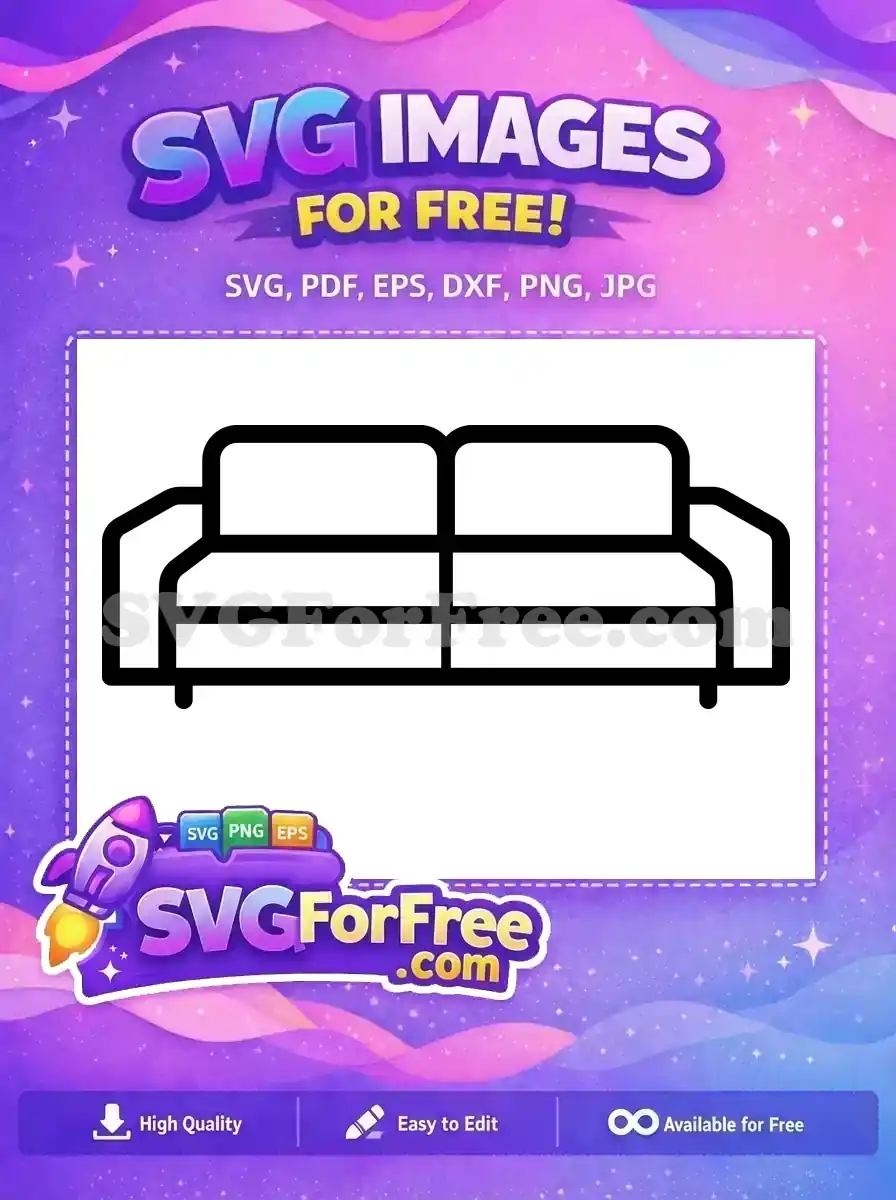 Free Couch Silhouette Free Modern Furniture Home Decor Free SVG