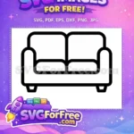 Free Ross Geller Silhouette Free Couch Pivot Friends TV Show Free SVG - Instant Download