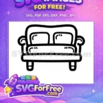 Free Central Perk Couch Free Friends Group Silhouette TV Show Free SVG - Instant Download