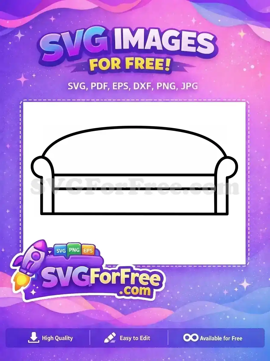 Free Black Couch Silhouette Free Simple Sofa Graphic Living Room Furniture Free SVG