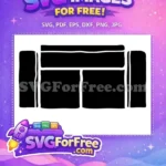 Free Central Perk Couch Free Group Silhouette Friends Free SVG - Instant Download