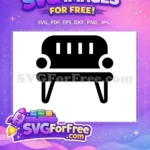 Free Black Silhouette Free Iconic Central Perk Friends Couch Free SVG - Instant Download