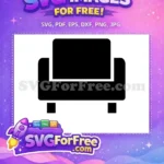 Free Iconic Black Couch Free Central Perk Sofa Friends TV Free SVG - Instant Download