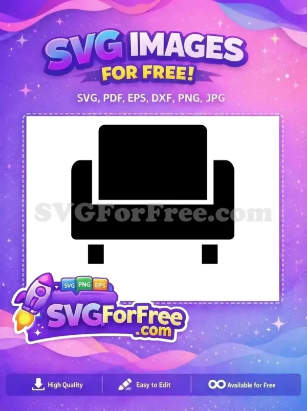Free Iconic Black Couch Free Central Perk Sofa Friends TV Free SVG