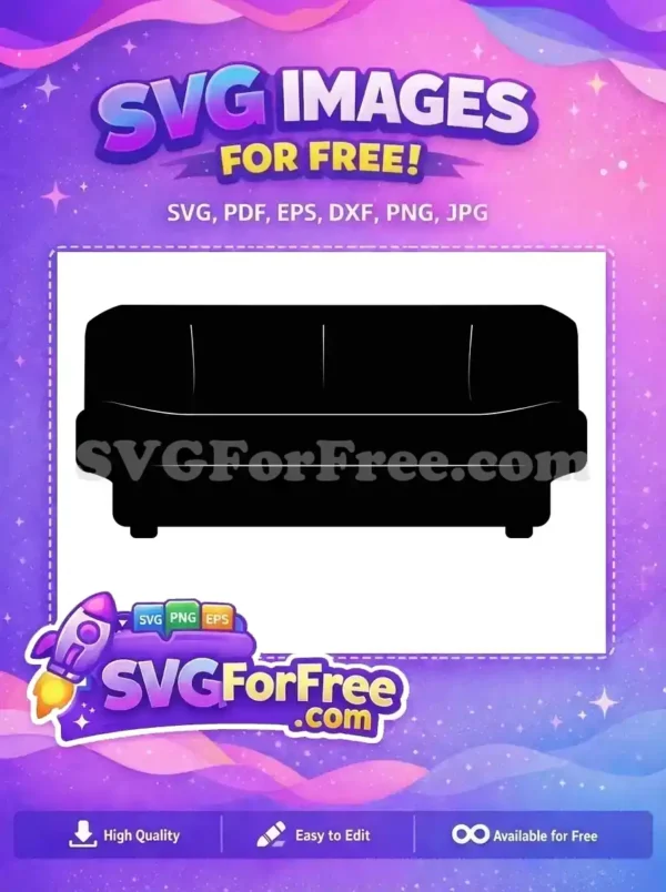 Free Black Couch Free Classic Design Friends TV Show Free SVG