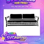 Free Classic Central Perk Couch Free Friends TV Show Silhouette Free SVG - Instant Download