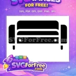 Free Black Couch Silhouette Free Central Perk Friends Free SVG - Instant Download