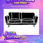 Free Black Couch Silhouette Free Friends Central Perk Free SVG - Instant Download