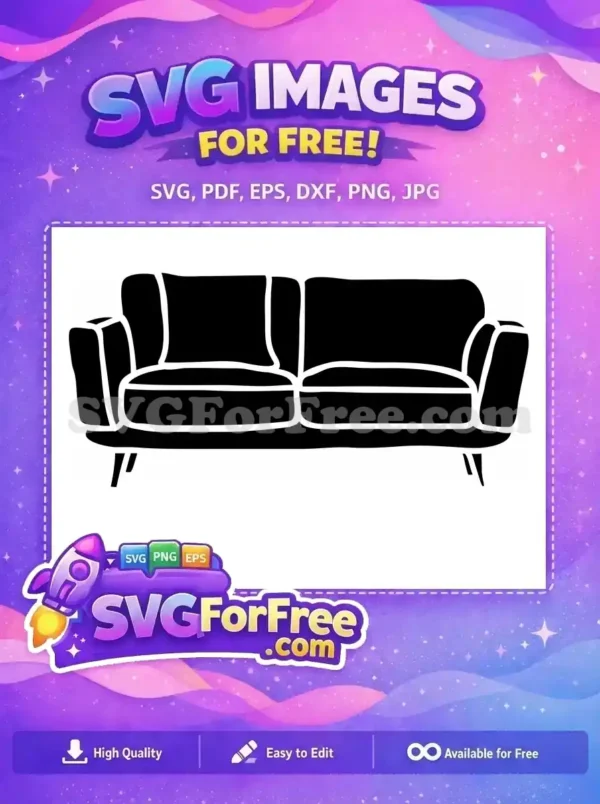 Free Black Couch Silhouette Free Friends Central Perk Free SVG