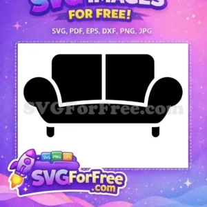 Free Black Couch Silhouette Free Rounded Armchair Design Friends Free SVG
