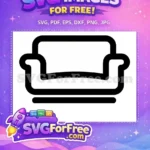 Free Ross Geller Couch Free Silhouette PIVOT Friends Free SVG - Instant Download