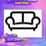 Free Ross Relaxed Free Iconic Couch Friends TV Show Free SVG - Instant Download