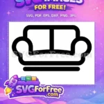 Free Homer Relaxing Free Couch Silhouette The Simpsons Free SVG - Instant Download