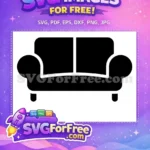 Free Black Couch Free Friends Silhouette Central Perk Free SVG - Instant Download