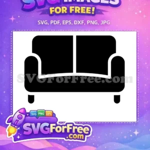 Free Black Couch Free Simple Minimalist Friends TV Show Free SVG