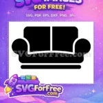 Free Black Minimal Free Cozy Furniture Home Relaxation Free SVG - Instant Download