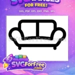 Free Friends Couch Free Central Perk TV Show Free SVG - Instant Download
