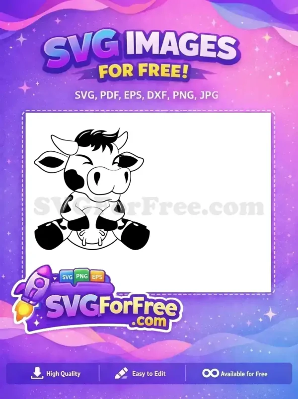 Free Happy Sleeping Free Spotted Udder Cow Bull Free SVG Free Happy Sleeping Free Spotted Udder Cow Bull Free SVG