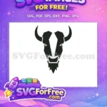 Free Stylized Black Bull Free Powerful Horned Wild West Free SVG - Instant Download
