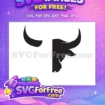 Free Black Bull Head Free Majestic Horns Design Powerful Wildlife Free SVG - Instant Download