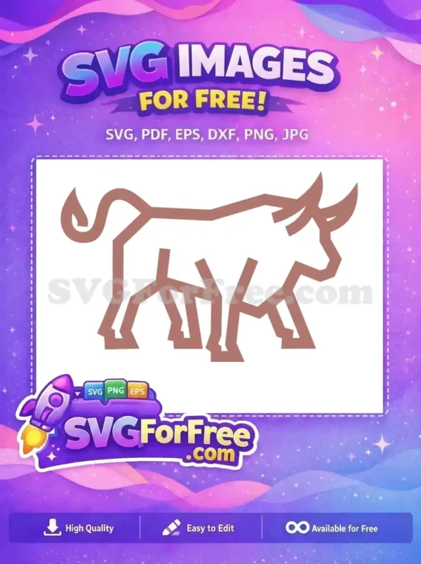 Free Geometric Style Free Muted Brownish Pink Cow Bull Free SVG Free Geometric Style Free Muted Brownish Pink Cow Bull Free SVG