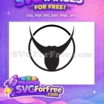 Free Majestic Black Bull Head Free Bold Horns Cow Bull Free SVG - Instant Download