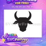 Free Black Bull Head Free Strong Horns Farm Animal Free SVG 2 - Instant Download