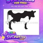 Free black white Free dairy farm Cow Bull Free SVG - Instant Download