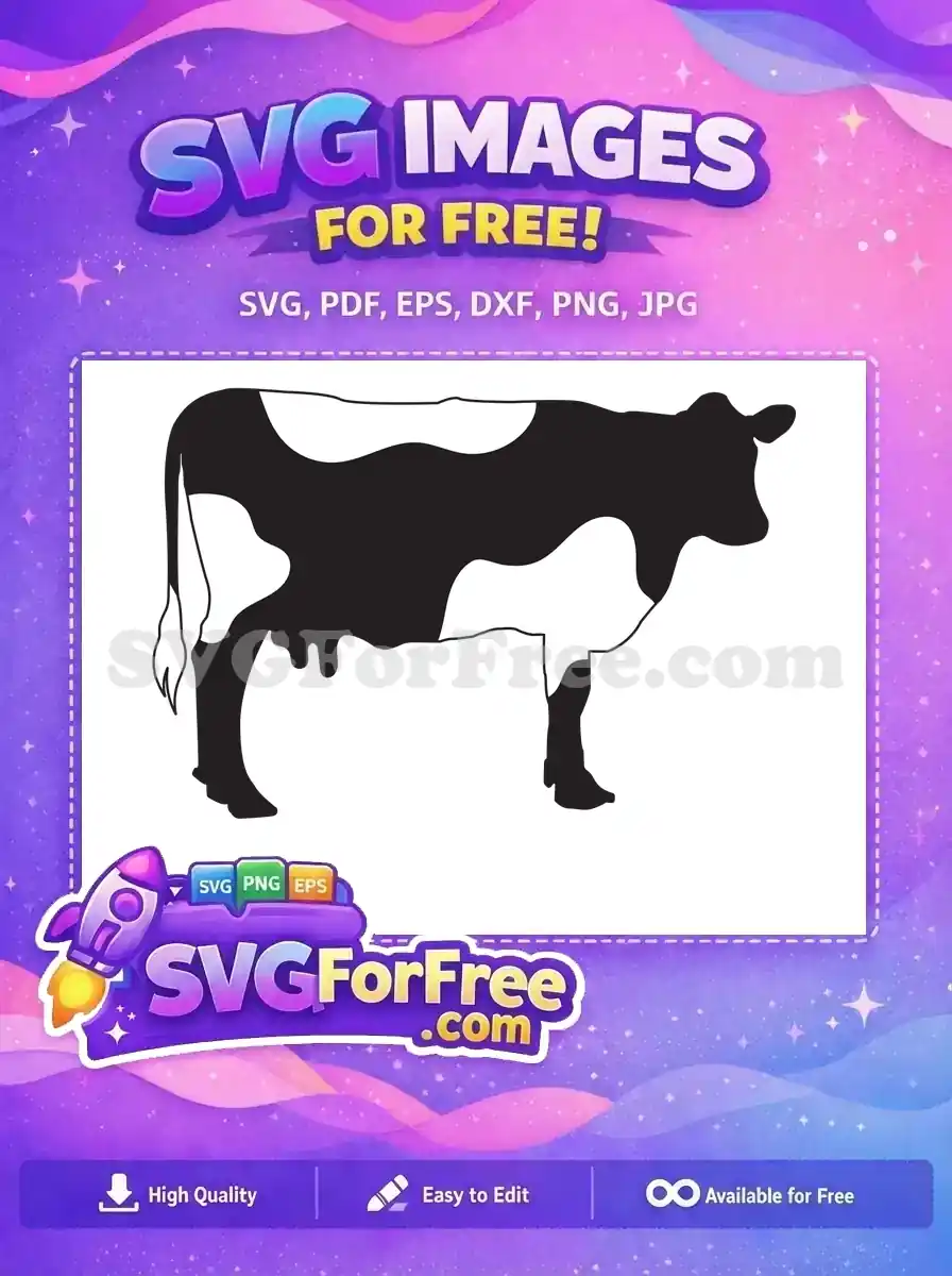 Free black white Free dairy farm Cow Bull Free SVG