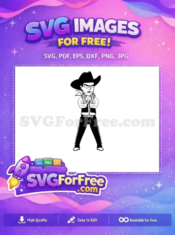 Free Angry Cowboy Dual Revolvers Free Western Silhouette Wild West Free SVG Free Angry Cowboy Dual Revolvers Free Western Silhouette Wild West Free SVG