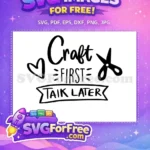 Free Black Craft Quote Free Heart Scissors Crafters Free SVG - Instant Download
