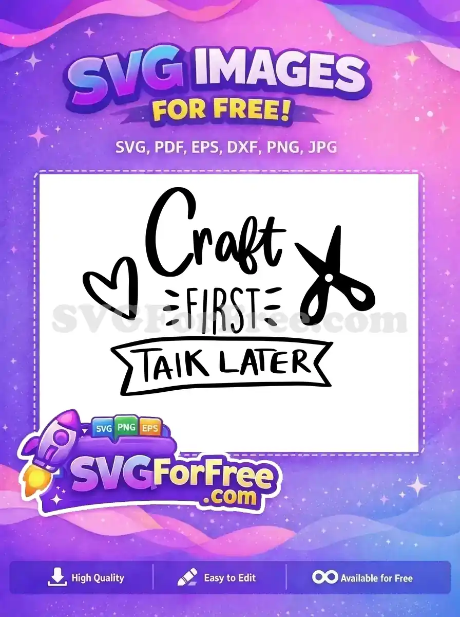 Free Black Craft Quote Free Heart Scissors Crafters Free SVG