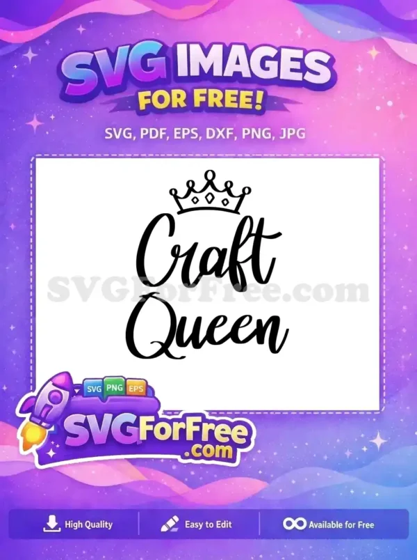 Free Black Crown Free Script Font Craft Queen Crafters Free SVG
