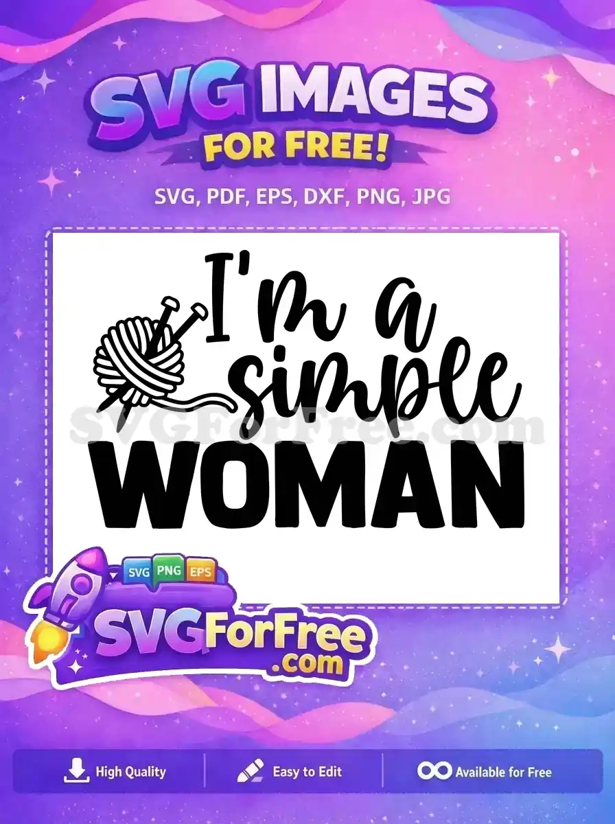 Free Knitting Yarn Free Simple Woman Crafting Quotes Free SVG