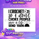 Free Black Crochet Quote Free Yarn Spool Pincushion Crafting Humor Free SVG - Instant Download