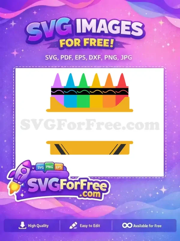 Free Rainbow Crayon Free Wavy Monogram School Art File Free SVG