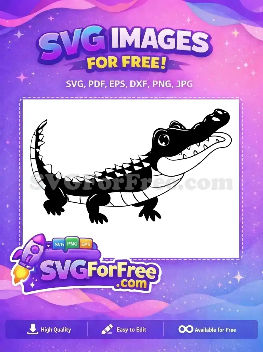 Free Smiling Black Free Open Jaw Teeth Crocodile Silhouette Free SVG