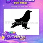 Free Flying Crow Free Spooky Black Crow Silhouette Free SVG - Instant Download