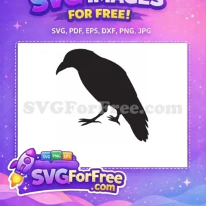 Free black raven Free detailed silhouette spooky Halloween Free SVG Free black raven Free detailed silhouette spooky Halloween Free SVG
