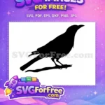 Free Flying Crow Silhouette Free Spooky Raven The Crow Free SVG - Instant Download
