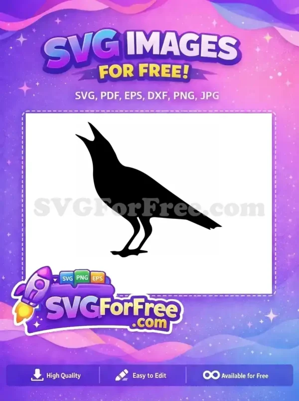 Free dark mysterious Free Crow Silhouette The Crow Free SVG