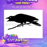 Free Cawing Raven Free Dark Silhouette Gothic Art Free SVG - Instant Download