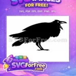 Free Flying Crow Silhouette Free Gothic Raven The Crow Free SVG - Instant Download