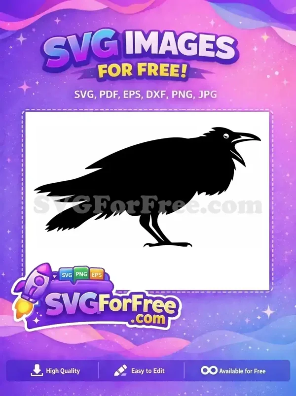 Free Flying Crow Silhouette Free Gothic Raven The Crow Free SVG